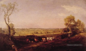 Dedham Vale Matin romantique John Constable Peinture à l'huile